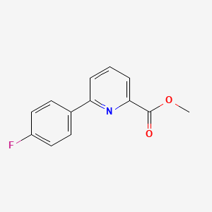 molecular formula C13H10FNO2 B8013619 Methyl 6-(4-fluorophenyl)picolinate 