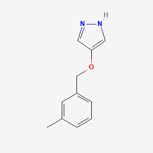 molecular formula C11H12N2O B8013709 4-((3-Methylbenzyl)oxy)-1H-pyrazole 