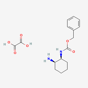 molecular formula C16H22N2O6 B8013783 benzyl N-[(1S,2R)-2-aminocyclohexyl]carbamate; oxalic acid 