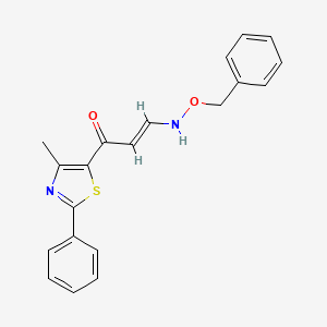 molecular formula C20H18N2O2S B8013792 (2E)-3-[(benzyloxy)amino]-1-(4-methyl-2-phenyl-1,3-thiazol-5-yl)prop-2-en-1-one 