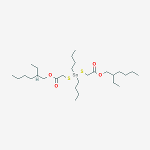 molecular formula C28H56O4S2Sn B080138 8-氧杂-3,5-二硫代-4-锡代十四烷酸，4,4-二丁基-10-乙基-7-氧代-，2-乙基己基酯 CAS No. 10584-98-2
