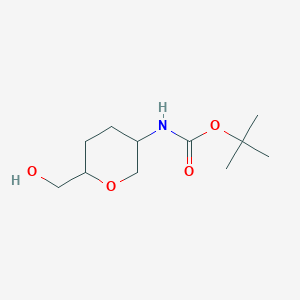 molecular formula C11H21NO4 B8013803 tert-Butyl (6-(hydroxymethyl)tetrahydro-2H-pyran-3-yl)carbamate 
