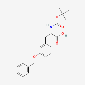 molecular formula C21H25NO5 B8013816 L-Phenylalanine, N-[(1,1-dimethylethoxy)carbonyl]-3-(phenylmethoxy)- CAS No. 123334-59-8