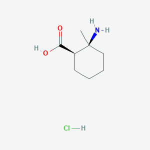 molecular formula C8H16ClNO2 B8013830 (1R,2S)-2-amino-2-methylcyclohexane-1-carboxylic acid hydrochloride 