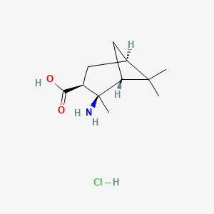molecular formula C11H20ClNO2 B8013833 (1R,2R,3S,5R)-2-Amino-2,6,6-trimethylbicyclo[3.1.1]heptane-3-carboxylic acid hydrochloride 