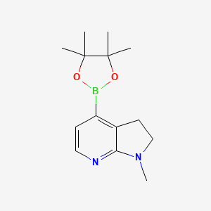 molecular formula C14H21BN2O2 B8013881 1-Methyl-4-(4,4,5,5-tetramethyl-1,3,2-dioxaborolan-2-yl)-2,3-dihydropyrrolo[2,3-b]pyridine 