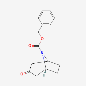 molecular formula C15H17NO3 B8013927 Benzyl (1s)-3-oxo-8-azabicyclo[3.2.1]octane-8-carboxylate 