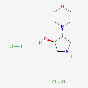 molecular formula C8H18Cl2N2O2 B8013960 (3S,4S)-4-(4-morpholinyl)-3-pyrrolidinol dihydrochloride 