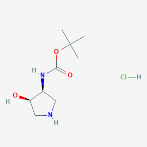molecular formula C9H19ClN2O3 B8013969 (3S,4R)-3-(Boc-amino)-4-hydroxypyrrolidine HCl 