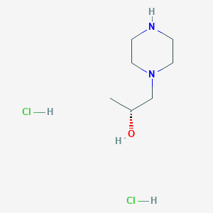 molecular formula C7H18Cl2N2O B8013974 (R)-1-(piperazin-1-yl)propan-2-ol dihydrochloride 