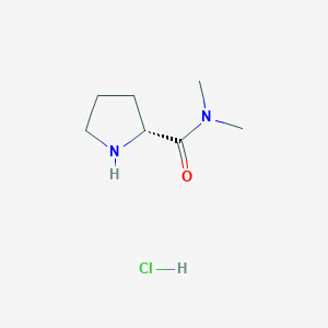molecular formula C7H15ClN2O B8013997 N,N-dimethyl-D-prolinamide hydrochloride 