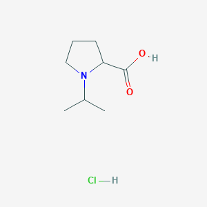 molecular formula C8H16ClNO2 B8014003 1-Propan-2-ylpyrrolidine-2-carboxylic acid;hydrochloride 
