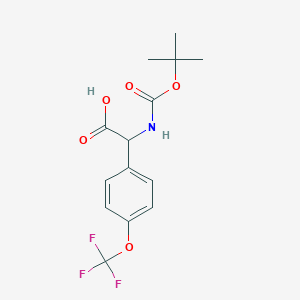 molecular formula C14H16F3NO5 B8014058 N-Boc-2-(4-trifluoromethoxyphenyl)glycine 