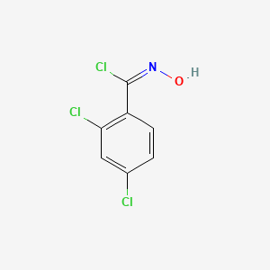 molecular formula C7H4Cl3NO B8014079 2,4-Dichlorobenzhydroximic acid chloride 