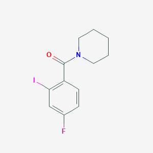 molecular formula C12H13FINO B8014102 (4-Fluoro-2-iodophenyl)(piperidin-1-yl)methanone 