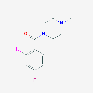 molecular formula C12H14FIN2O B8014111 (4-Fluoro-2-iodophenyl)(4-methylpiperazin-1-yl)methanone 