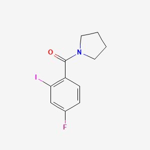 molecular formula C11H11FINO B8014132 1-(4-Fluoro-2-iodobenzoyl)pyrrolidine 