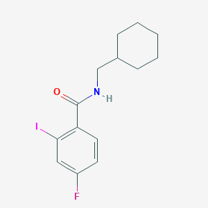 molecular formula C14H17FINO B8014159 N-(cyclohexylmethyl)-4-fluoro-2-iodobenzamide 