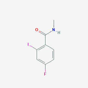 molecular formula C8H7FINO B8014160 4-Fluoro-2-iodo-N-methylbenzamide 