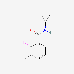 molecular formula C11H12INO B8014191 N-cyclopropyl-2-iodo-3-methylbenzamide 