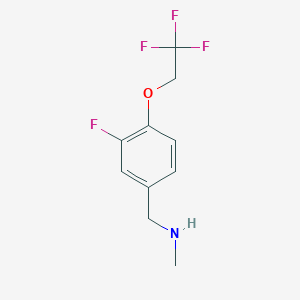 molecular formula C10H11F4NO B8014210 [3-Fluoro-4-(2,2,2-trifluoro-ethoxy)-benzyl]-methyl-amine 