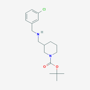 molecular formula C18H27ClN2O2 B8014264 tert-Butyl 3-(((3-chlorobenzyl)amino)methyl)piperidine-1-carboxylate 