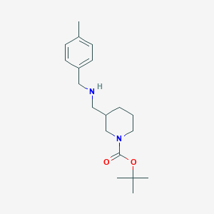 molecular formula C19H30N2O2 B8014271 tert-Butyl 3-(((4-methylbenzyl)amino)methyl)piperidine-1-carboxylate 