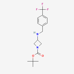molecular formula C16H21F3N2O2 B8014290 tert-Butyl 3-((4-(trifluoromethyl)benzyl)amino)azetidine-1-carboxylate 