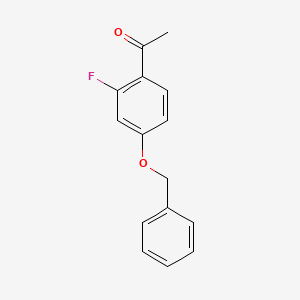 molecular formula C15H13FO2 B8014300 1-(4-(Benzyloxy)-2-fluorophenyl)ethanone 