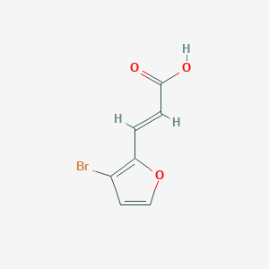 molecular formula C7H5BrO3 B8014331 (E)-3-(3-bromofuran-2-yl)prop-2-enoic acid 