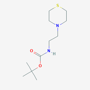 molecular formula C11H22N2O2S B8014337 Tert-butyl (2-thiomorpholinoethyl)carbamate 