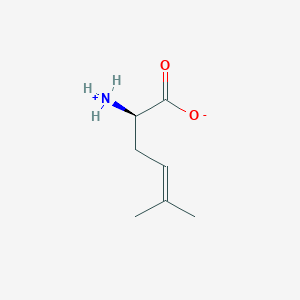 (2R)-2-azaniumyl-5-methylhex-4-enoate