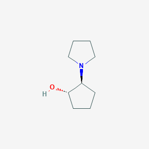 molecular formula C9H17NO B8014376 trans-2-Pyrrolidin-1-ylcyclopentanol 