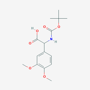 molecular formula C15H21NO6 B8014384 (2R)-2-(3,4-Dimethoxyphenyl)-2-[(tert-butoxy)carbonylamino]acetic acid 