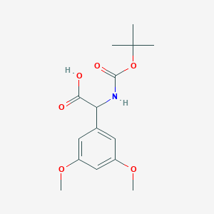 molecular formula C15H21NO6 B8014385 Tert-butoxycarbonylamino-(3,5-dimethoxy-phenyl)-acetic acid 