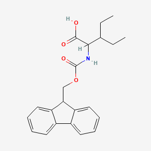 molecular formula C22H25NO4 B8014408 3-Ethyl-2-({[(9H-fluoren-9-yl)methoxy]carbonyl}amino)pentanoic acid 