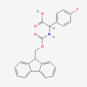 molecular formula C23H18FNO4 B8014422 Fmoc-Phg(4-F)-OH 