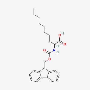 molecular formula C25H31NO4 B8014424 2-({[(9H-Fluoren-9-yl)methoxy]carbonyl}amino)decanoic acid CAS No. 647014-76-4