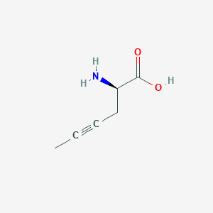 molecular formula C6H9NO2 B8014458 (2R)-2-aminohex-4-ynoic acid 