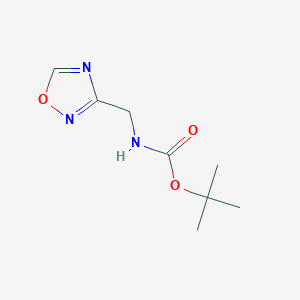 molecular formula C8H13N3O3 B8014463 tert-butyl N-(1,2,4-oxadiazol-3-ylmethyl)carbamate 