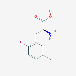 molecular formula C10H12FNO2 B8014476 (2S)-2-amino-3-(2-fluoro-5-methylphenyl)propanoic acid 