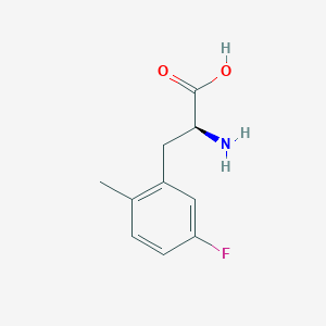 molecular formula C10H12FNO2 B8014507 (2S)-2-amino-3-(5-fluoro-2-methylphenyl)propanoic acid 