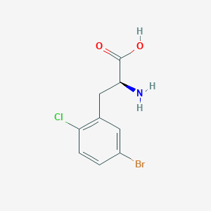 molecular formula C9H9BrClNO2 B8014533 5-Bromo-2-chloro-L-phenylalanine 