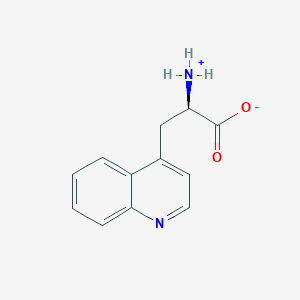 molecular formula C12H12N2O2 B8014554 (2R)-2-azaniumyl-3-quinolin-4-ylpropanoate 