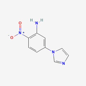 molecular formula C9H8N4O2 B8014562 5-(1H-Imidazol-1-yl)-2-nitroaniline 