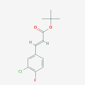 molecular formula C13H14ClFO2 B8014566 tert-Butyl (2E)-3-(3-chloro-4-fluorophenyl)prop-2-enoate 