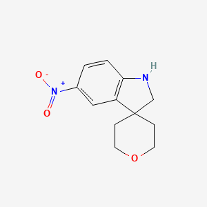 molecular formula C12H14N2O3 B8014576 5-Nitro-2',3',5',6'-tetrahydrospiro[indoline-3,4'-pyran] 