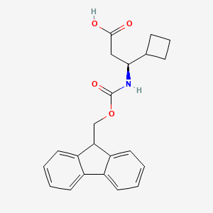 molecular formula C22H23NO4 B8014613 (S)-3-(Fmoc-amino)-3-cyclobutylpropanoic acid 