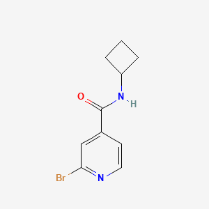 molecular formula C10H11BrN2O B8014682 2-Bromo-N-cyclobutyl-isonicotinamide 