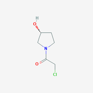 molecular formula C6H10ClNO2 B8014750 (R)-2-Chloro-1-(3-hydroxypyrrolidin-1-yl)ethanone 